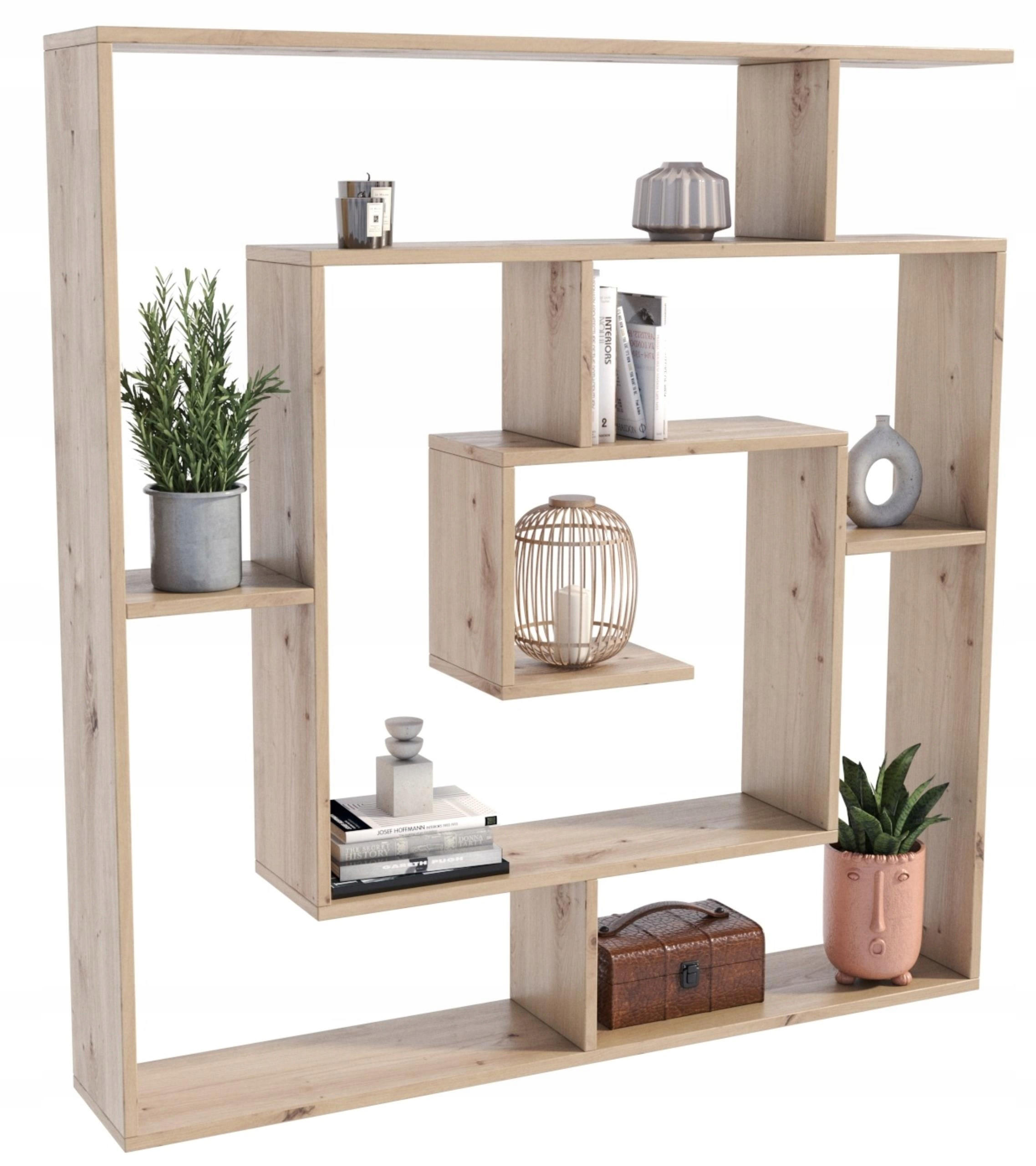 Matkam Möbel Bücheregal Eiche Artisan 125x129x21 cm