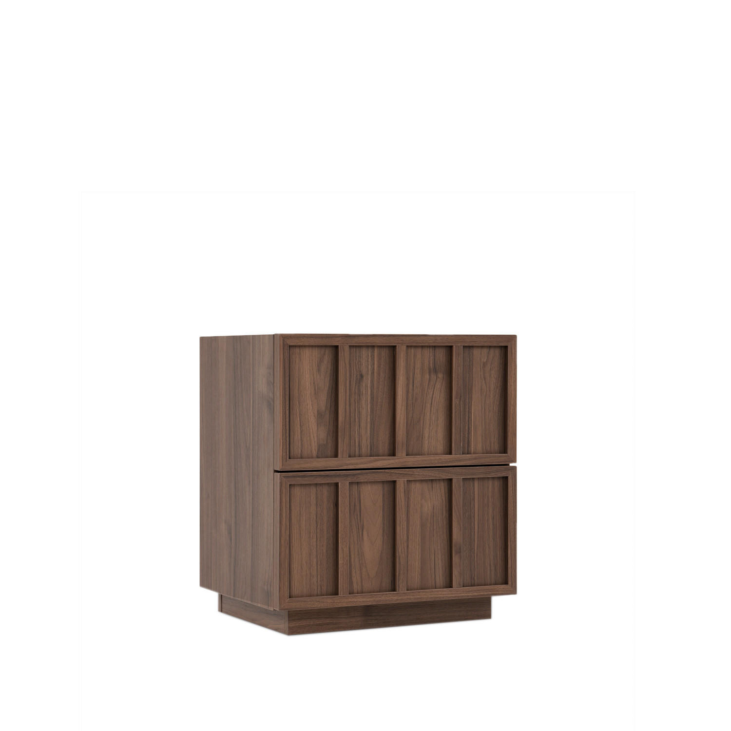 NACHTTISCH 2 SCHUBLADEN Kairo Walnuss 50 cm x 55 cm - Walnussfarben, Holzwerkstoff (50/55/40cm) - Klast Home