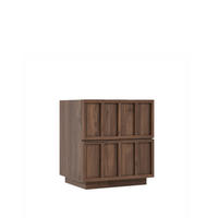 NACHTTISCH 2 SCHUBLADEN Kairo Walnuss 50 cm x 55 cm - Walnussfarben, Holzwerkstoff (50/55/40cm) - Klast Home