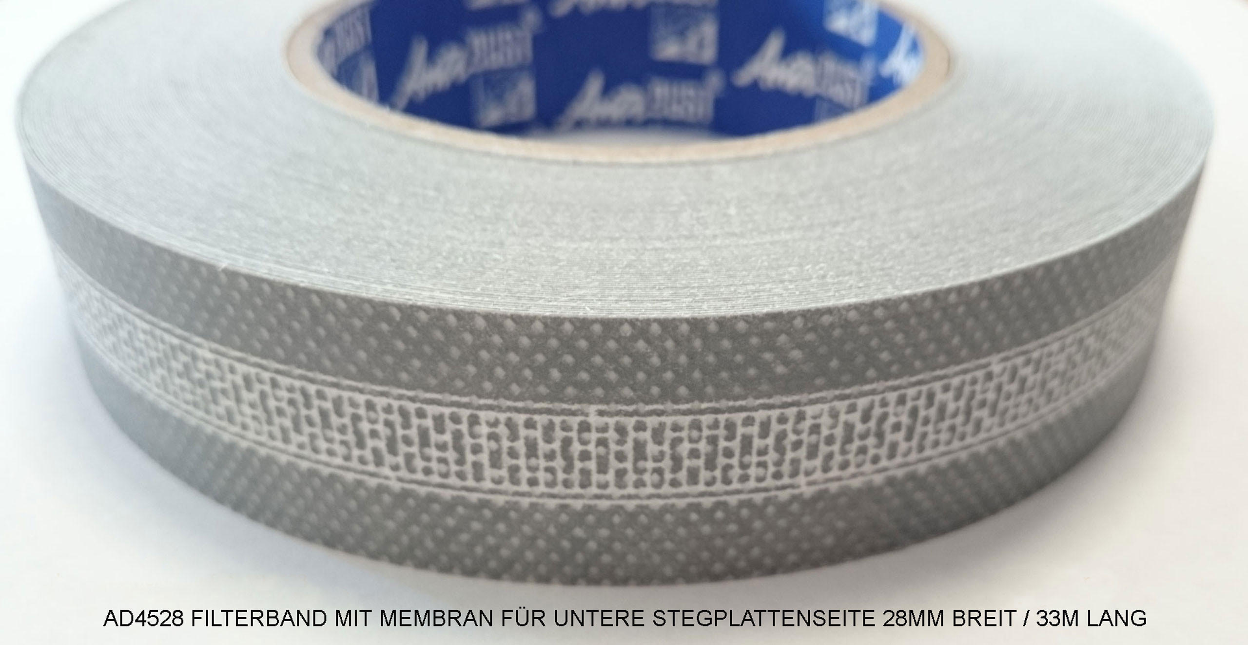 MEMBRAN Filterband AD4528 für die untere Öffnung von Stegplatten 33m x 28mm - Grau, Kunststoff (330/1/1cm) - QUICK STAR