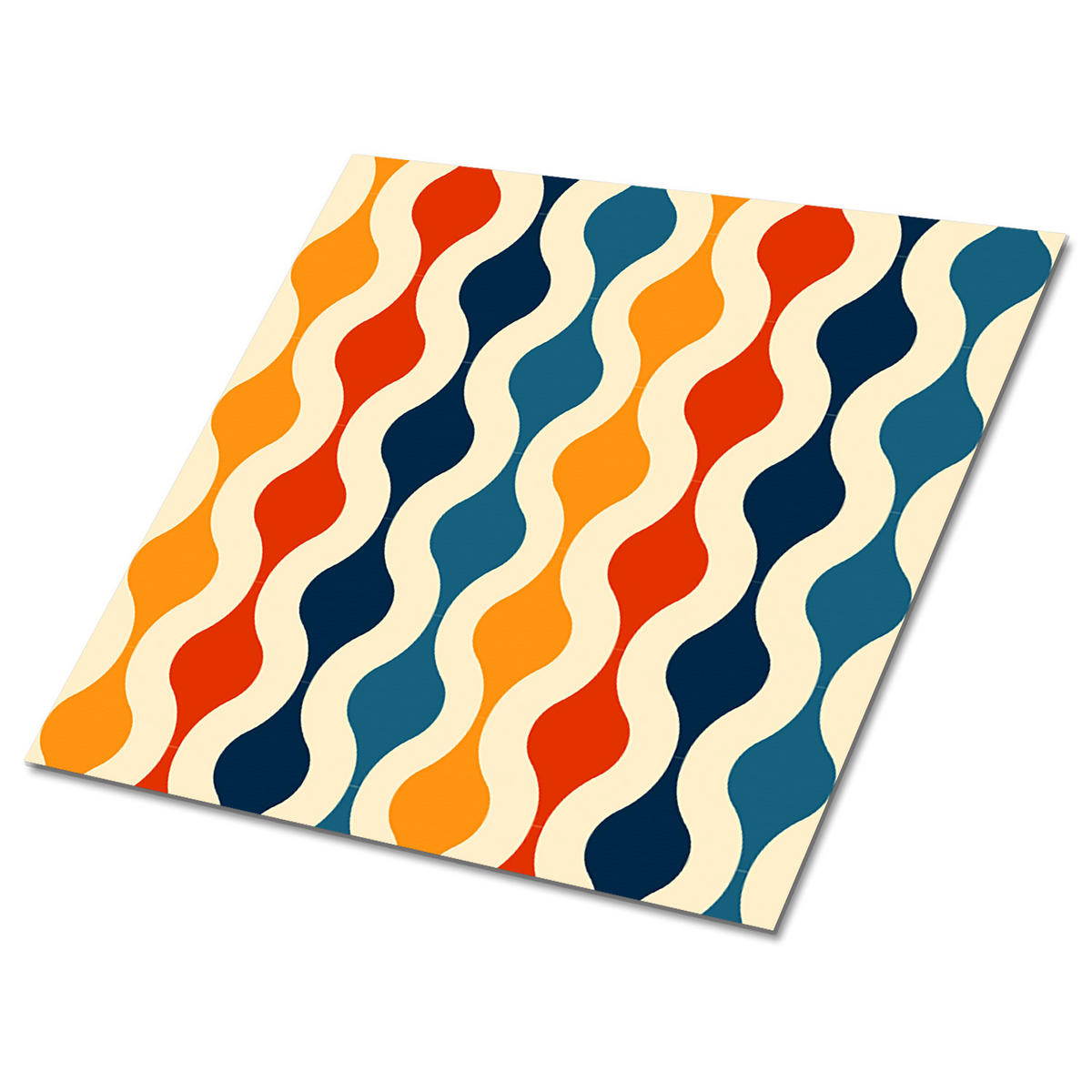 FLIESENAUFKLEBER 9 Stück 30x30 cm selbstklebend Retro-Muster - Multicolor, Textil (30/1.6/30cm) - TULUP