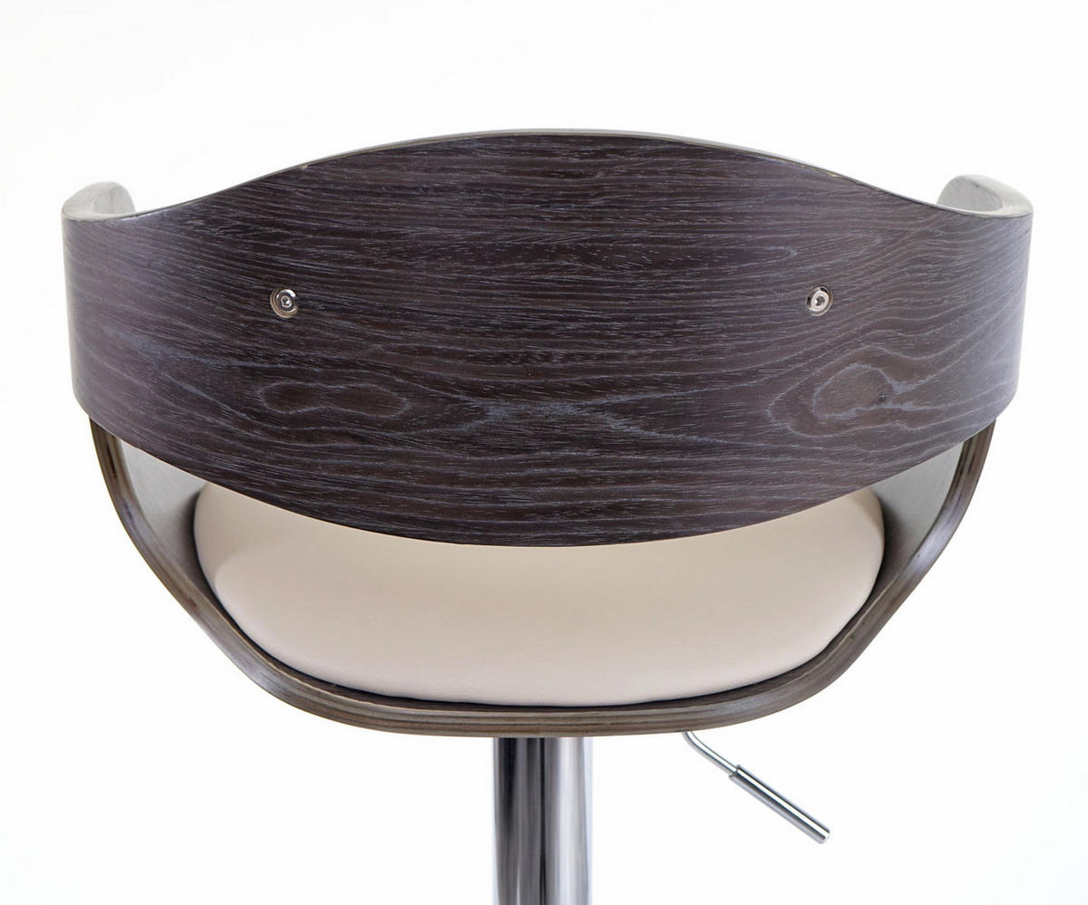 BARHOCKER Grau, Creme - Creme/Grau, Textil (59/109/50cm) - MCW