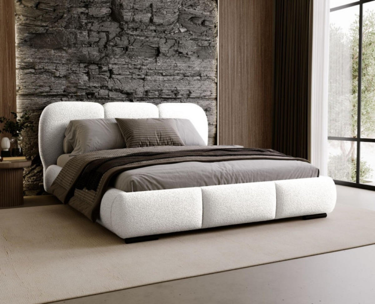 BETT Weiß ROZA Mit Bettkasten 180x200 cm - Weiß, Textil (180/200cm) - Sepro Meble