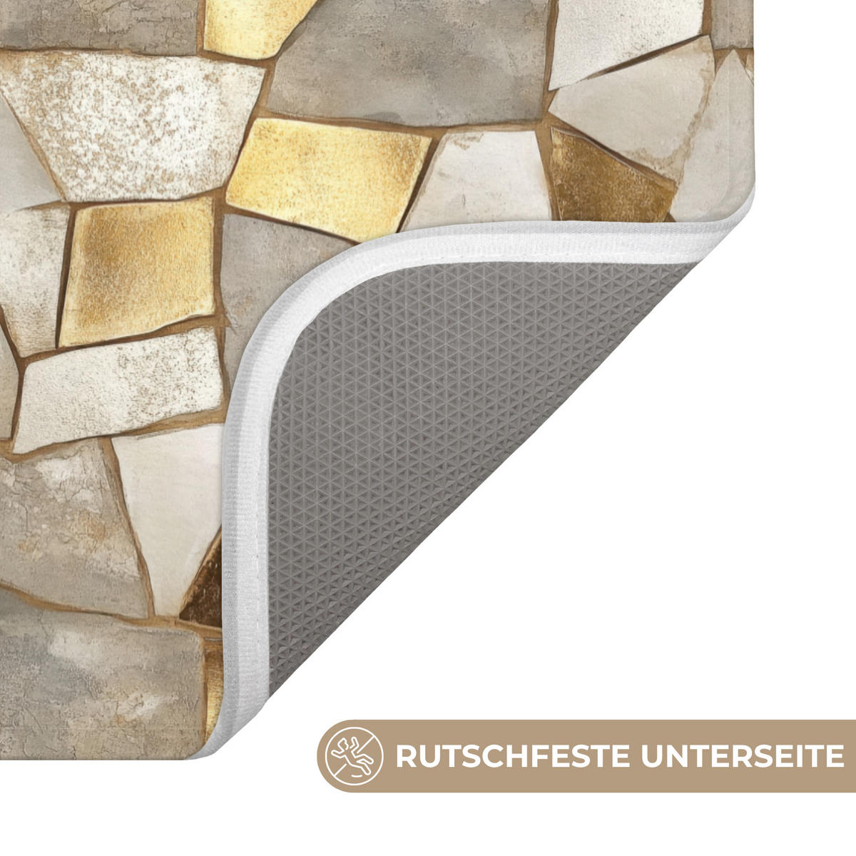 WC PŘEDLOŽKA Mozaika - Mramor - Zlato 40x60 cm - šampaňská, textil/plast (40/1cm) - OnlyWow