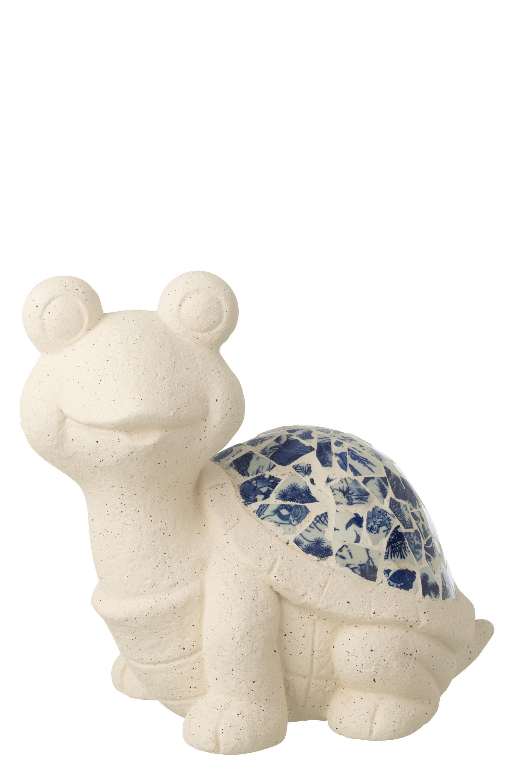 DEKOOBJEKT SCHILDKRÖTE AUßENBEREICH Beige - Blau, Glas/Naturmaterialien (24/34/36.5cm) - J-Line