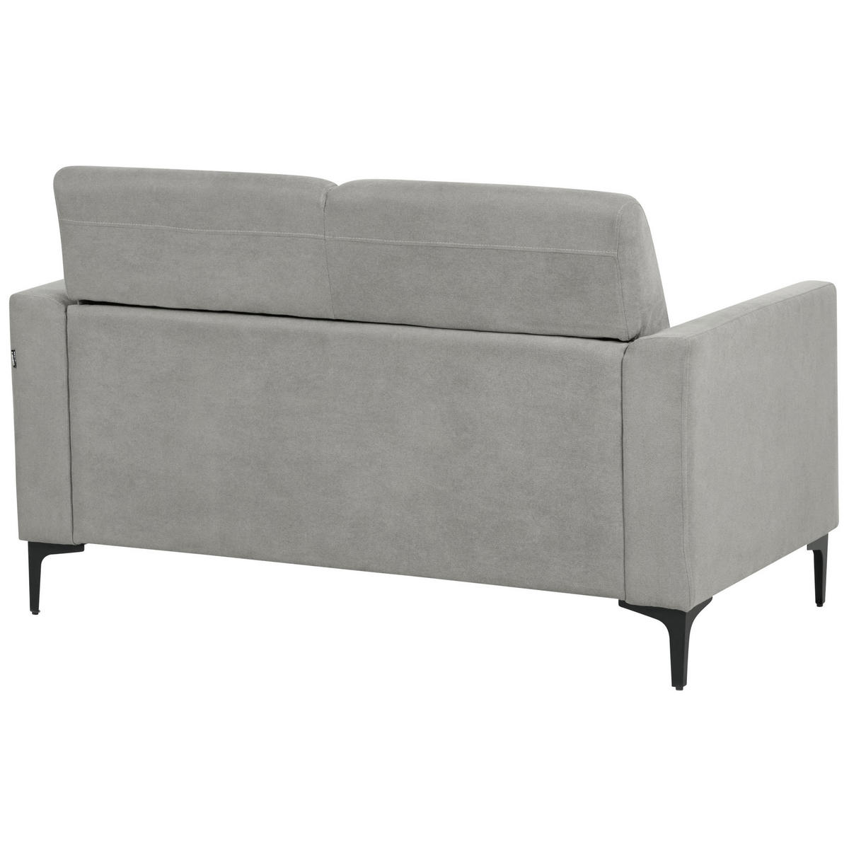 2-SITZER-SOFA grau Fenes - Schwarz/Grau, Textil (142/90/75cm) - Beliani