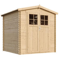 GARTENHAUS HOLZ - B216xL206xH218 cm/ 3.53 m2 - M343F+M343G - Beige, Holz (216/224/200cm) - Timbela