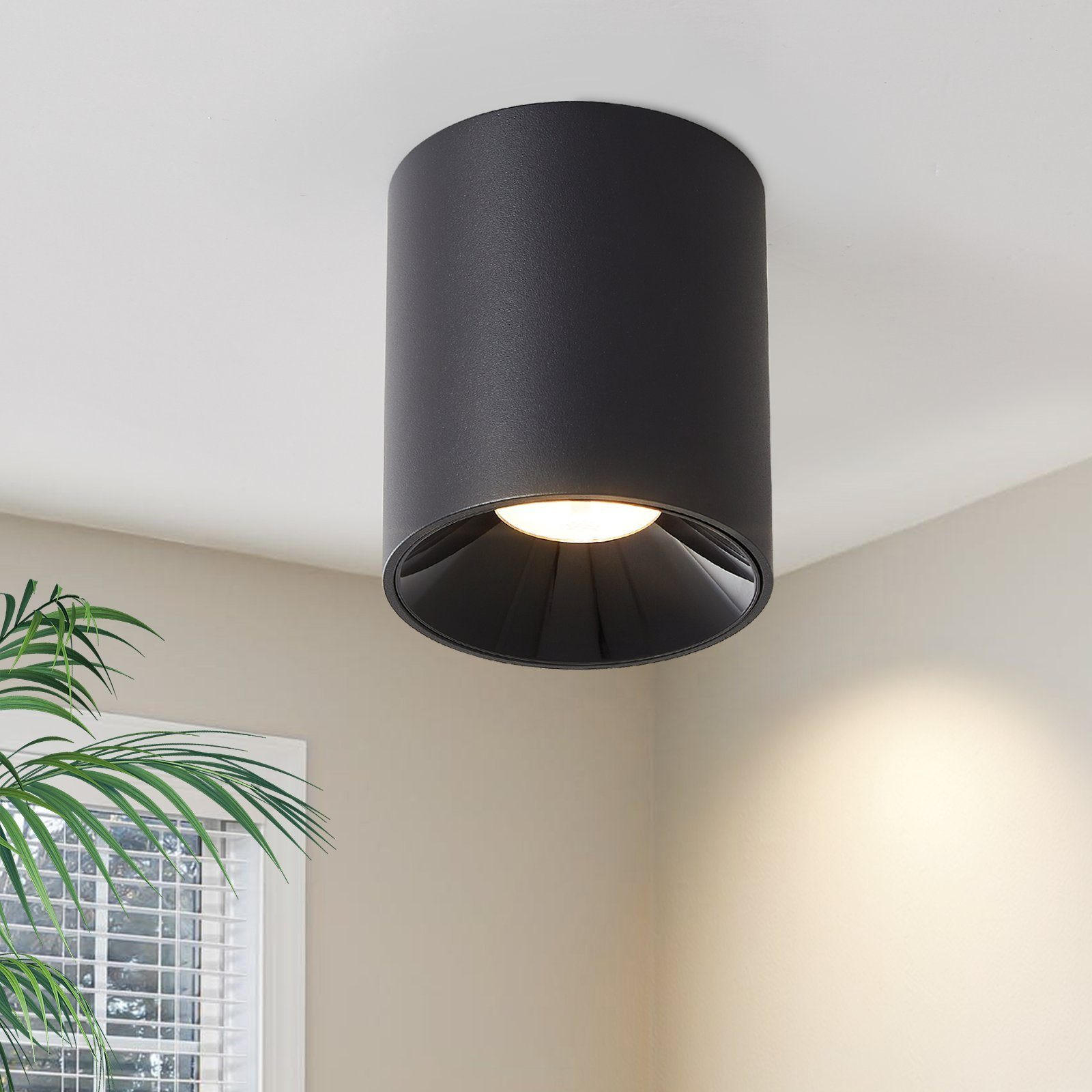 LED-SPOTLEUCHTE Kraft 6/6/7 cm - Schwarz, Metall (5.5cm) - Nettlife