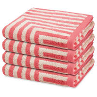 HANDTUCH Grafik 4er-Set - Rot, Textil (50/100cm) - Ross