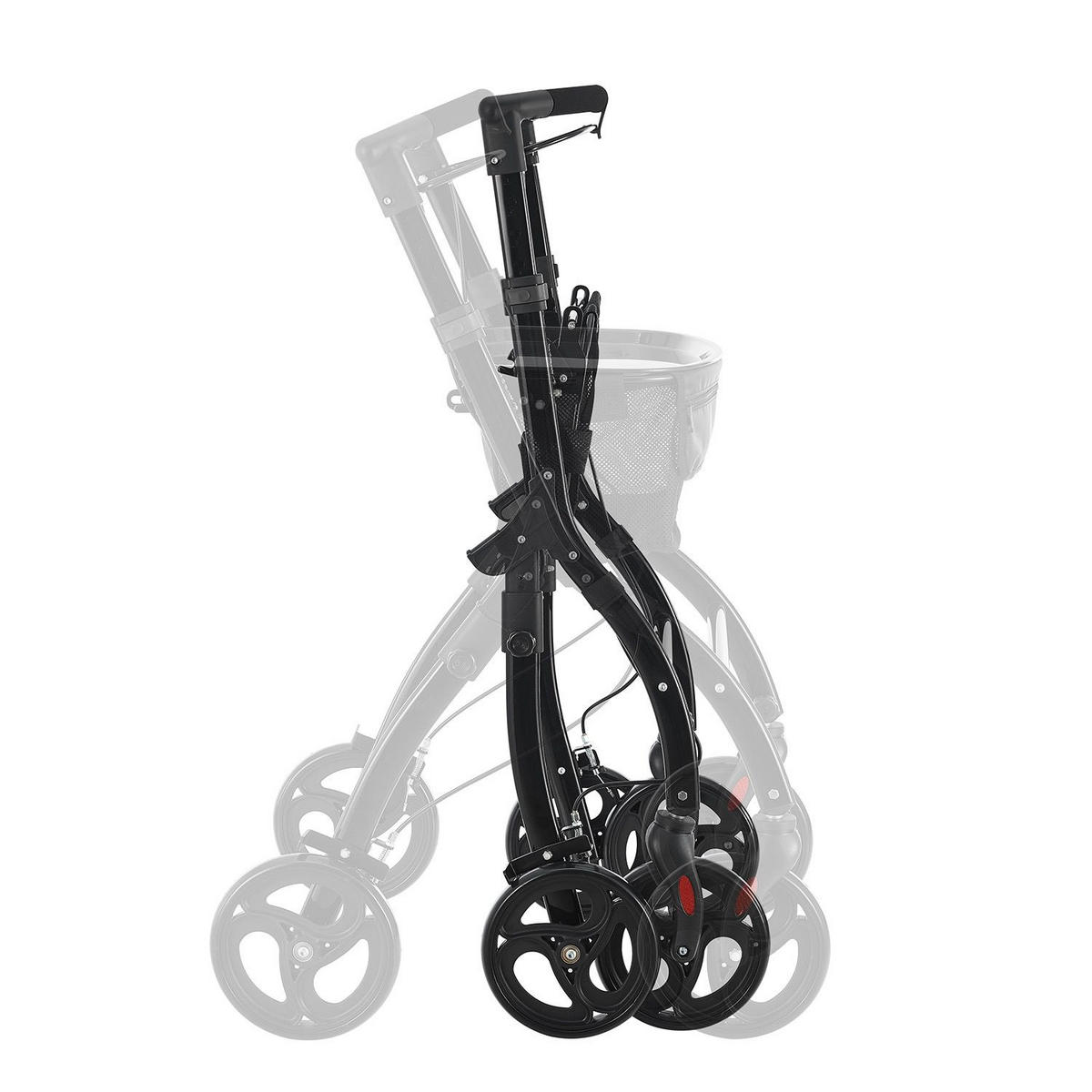 WOHNUNGSROLLATOR Aktiv schwarz mit Transporttasche - Schwarz, Metall (66/90/56cm) - Juskys