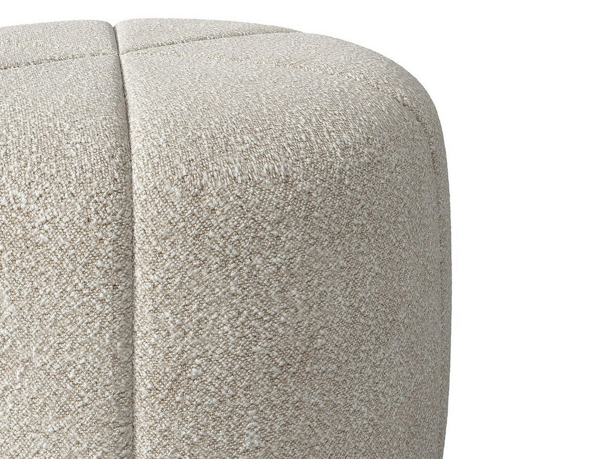 SITZHOCKER - 1 Person - Stoff - Cremefarben - ZOFIRA - Creme, Textil (60/35.5/60cm) - Vente-Unique