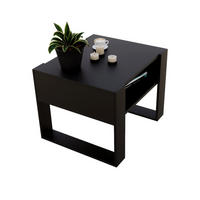 COUCHTISCH KARO 65 - Schwarz, Holz (53.6/65/45cm) - Mat-Haus