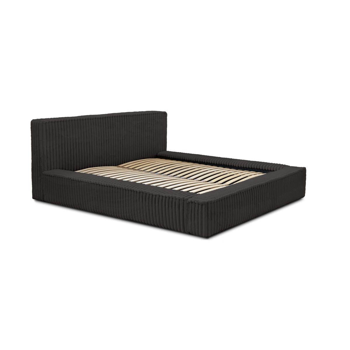 POLSTERBETT Doppelbett Burren 180x200 cm Dunkelgrau - Anthrazit, Textil (180/200cm) - Meblito