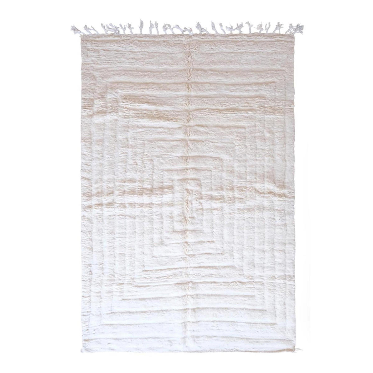 BERBERTEPPICH aus reiner Wolle 190x 290 cm - Weiß, Naturmaterialien (190/290cm) - AFK Living