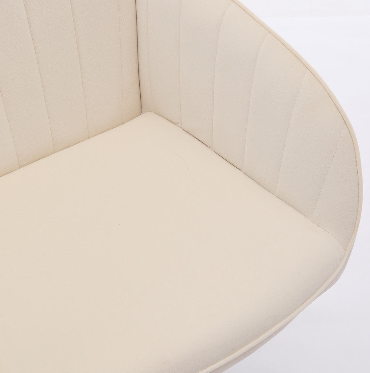 BÜRODREHSTUHL höhenverstellbar Velvet White - Weiß, Metall (60/97/62cm) - Meubliv