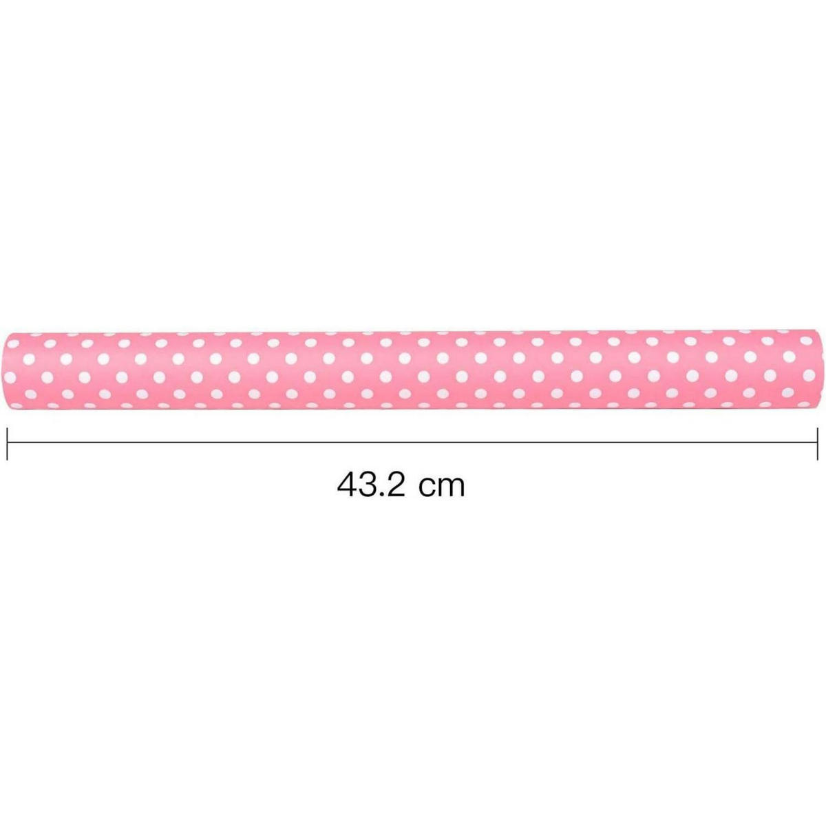 GESCHENKPAPIERROLLE Wendbar Rosa/Punkte 43,2 cm x 10 m - Rosa, Papier (43.2/43.2/43.2cm)