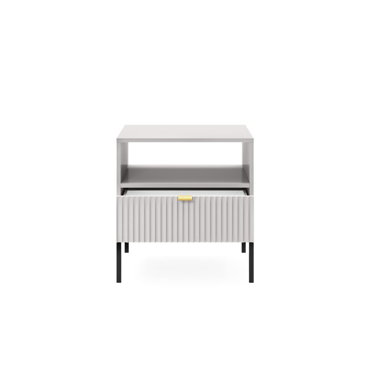 NACHTTISCH STELLARE 54/56/39 cm Grau - Grau, Holzwerkstoff (54/56/39cm) - MASSENO