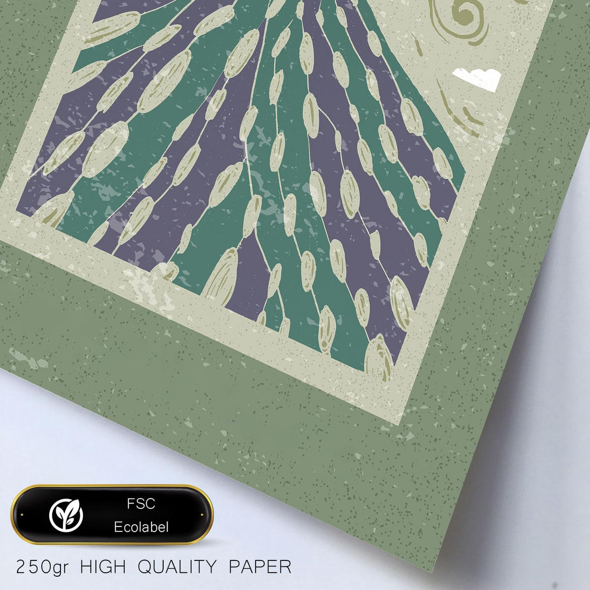 POSTER Set Mit 6 Drucken Von Mutter Natur In Ethnischer Dekorative Rahmen Für Ihr Wohnzimmer Zuhause Wandkunstdruck A3 & A4 Rahmen Aus Hellem Holz - Beige, Papier (29/3cm) - Nacnic