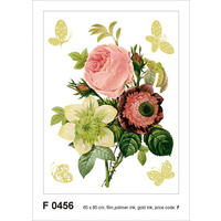 WANDTATTOO Blumenstillleben 85 x 65 cm - Pink, Papier (85/65/65cm) - Sanders & Sanders