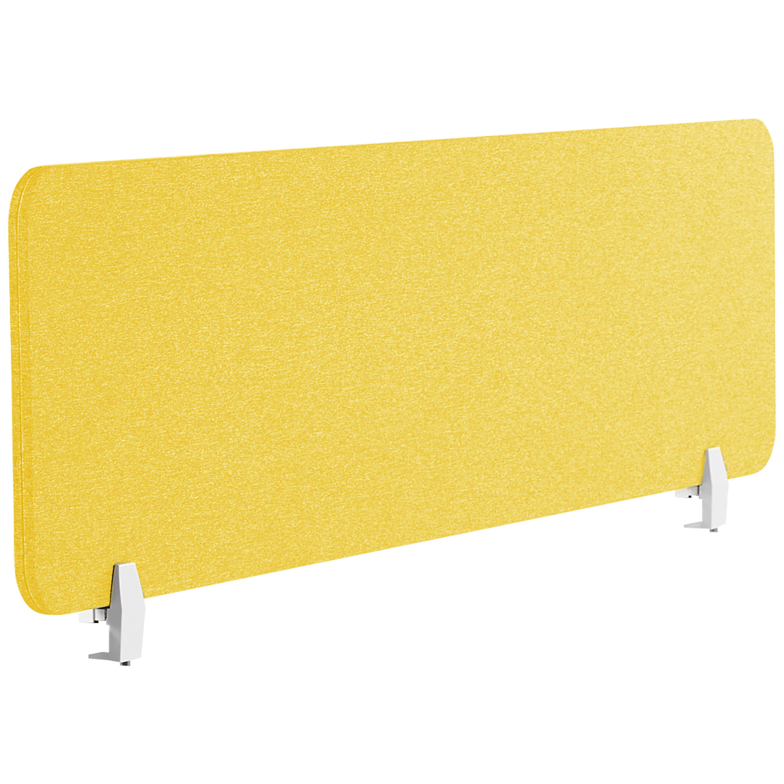 SCHREIBTISCHTRENNWAND 130 x 40 cm Gelb Wally - Gelb, Textil (130/40/2cm) - Beliani
