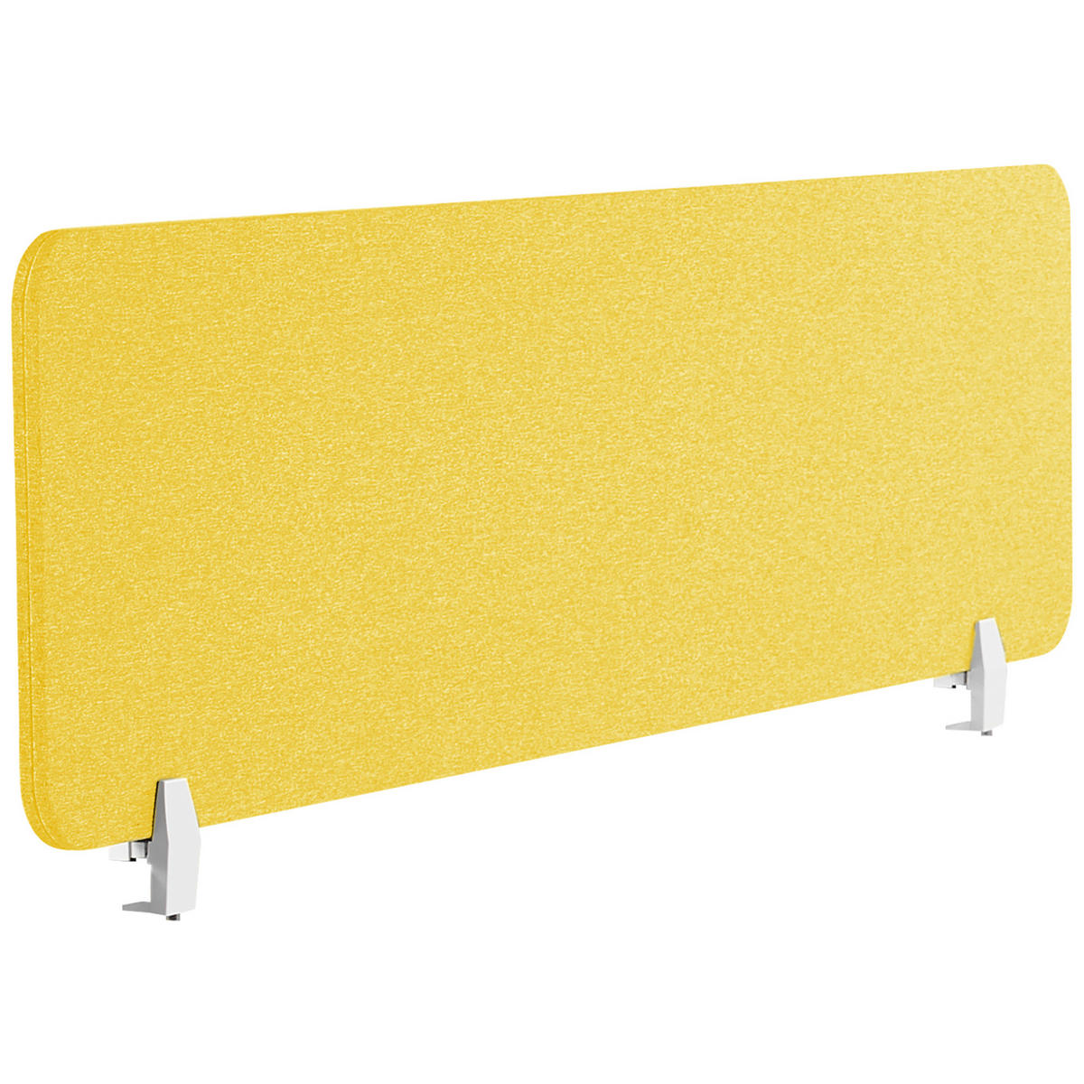 SCHREIBTISCHTRENNWAND 130 x 40 cm Gelb Wally - Gelb, Textil (130/40/2cm) - Beliani