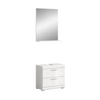 BADKOMBINATION 2tlg. Scout Bad in weiß Nachbildung und weiß hochglanz B/H/T: 60x191x34 cm - Weiß, Holz (60/191/37cm)