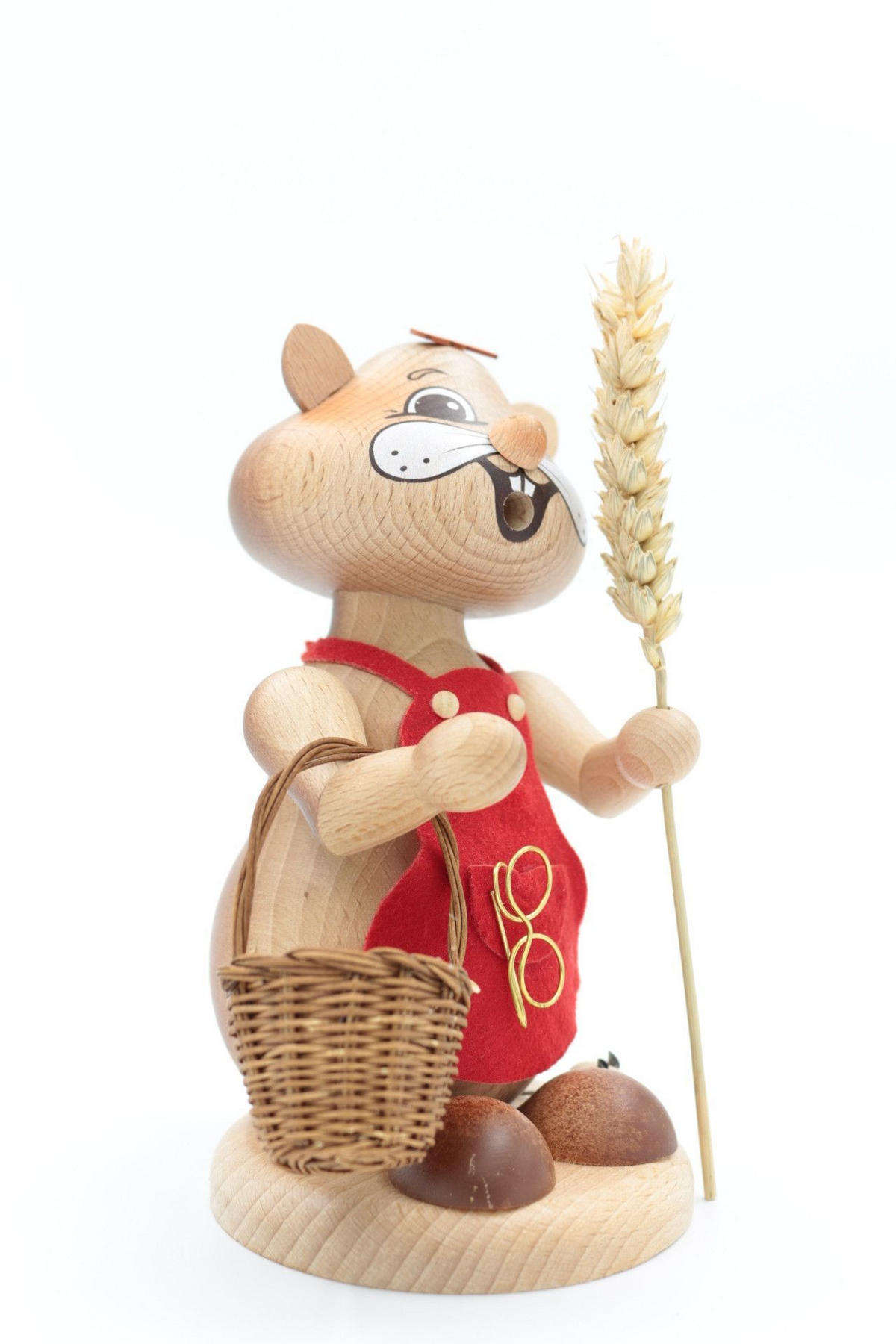 RAUCHFIGUR Hamster Urhamster-Frau 18 cm - Multicolor, Holz (12/18/0.1cm)