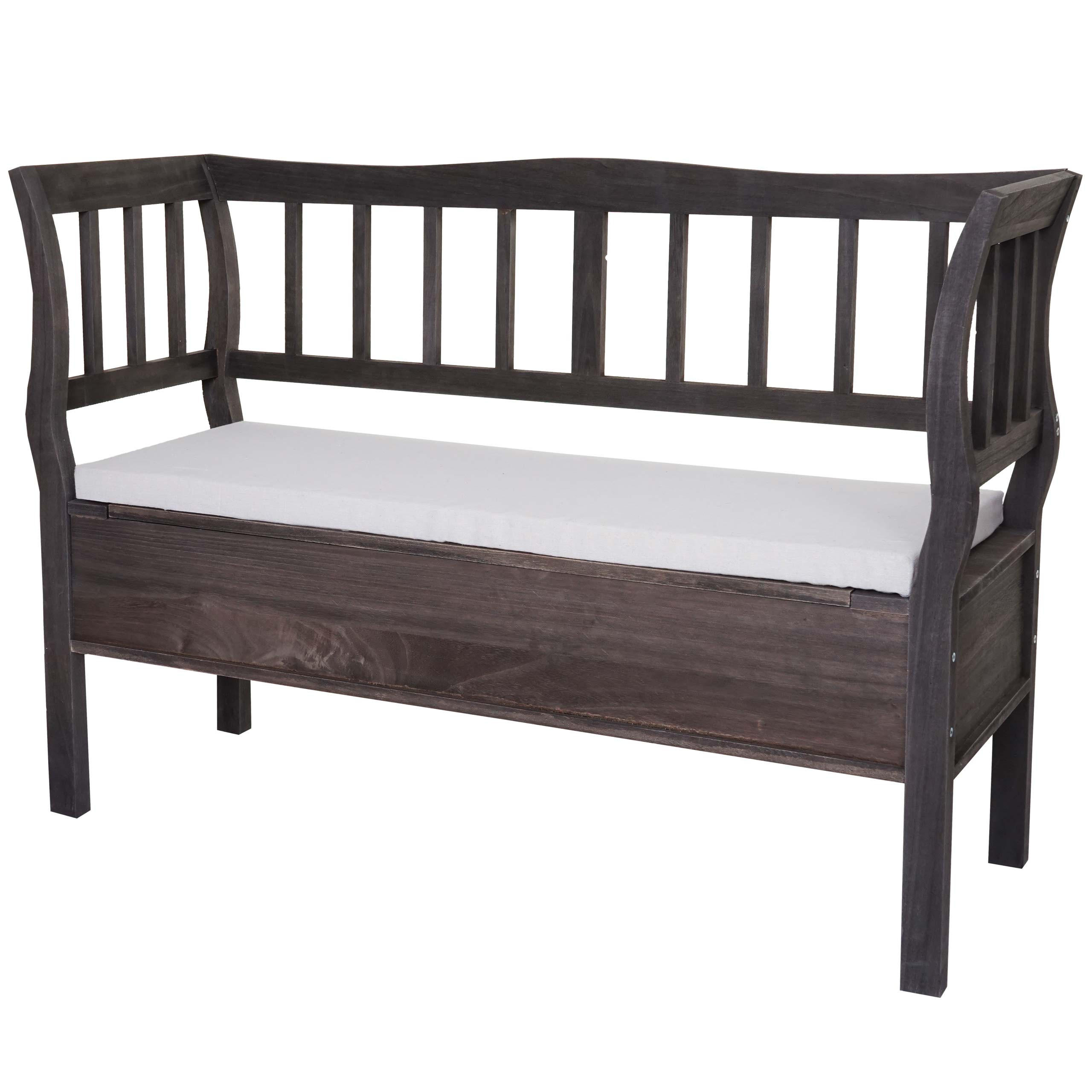 MCW LAVIČKA S ÚLOŽNÝM PROSTOREM SHABBY-LOOK Šedá, hnědá