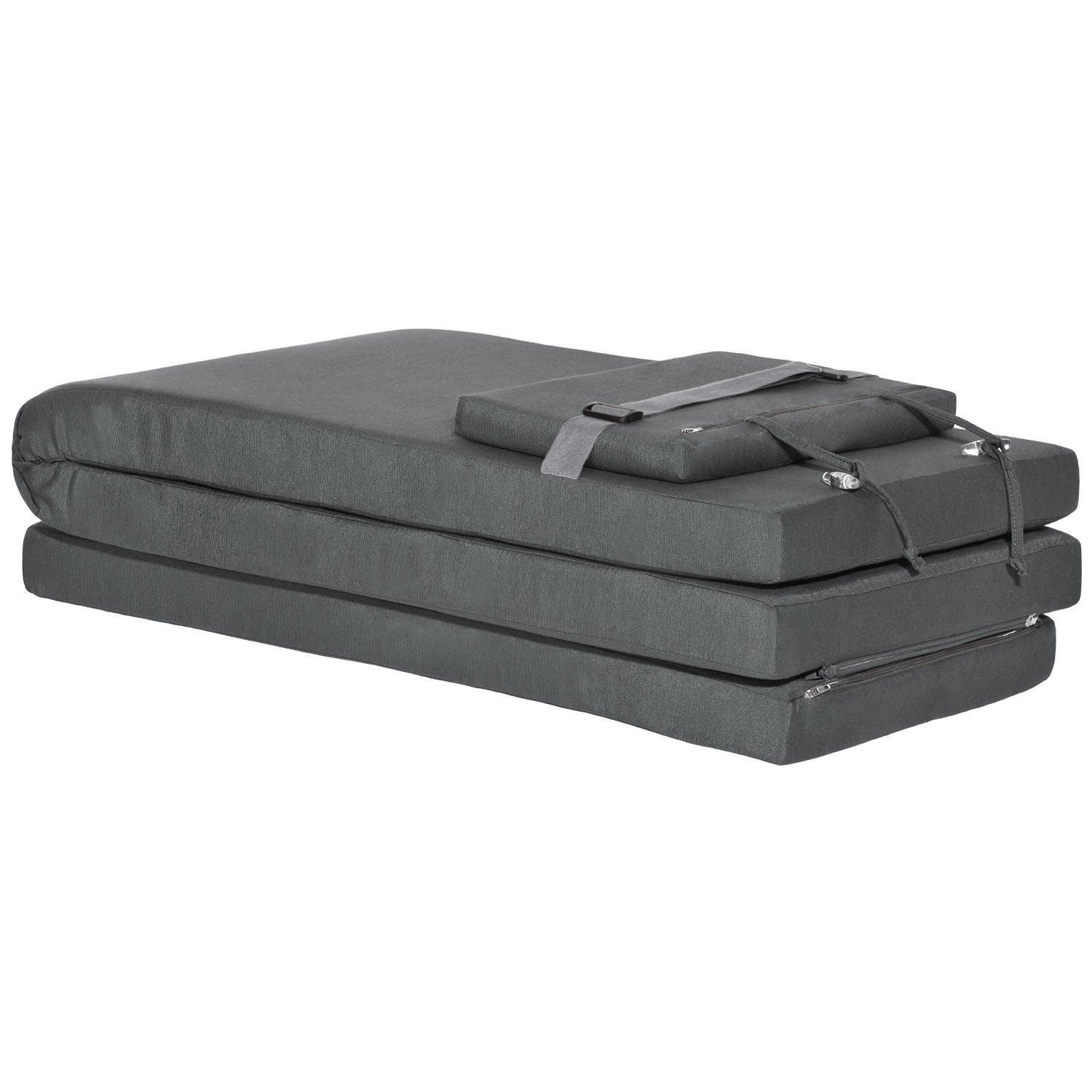 DECKCHAIRAUFLAGE Loftlux DC 175/45/5 cm Graphitgrau - Grau, Textil (45/5/175cm) - Beautissu 