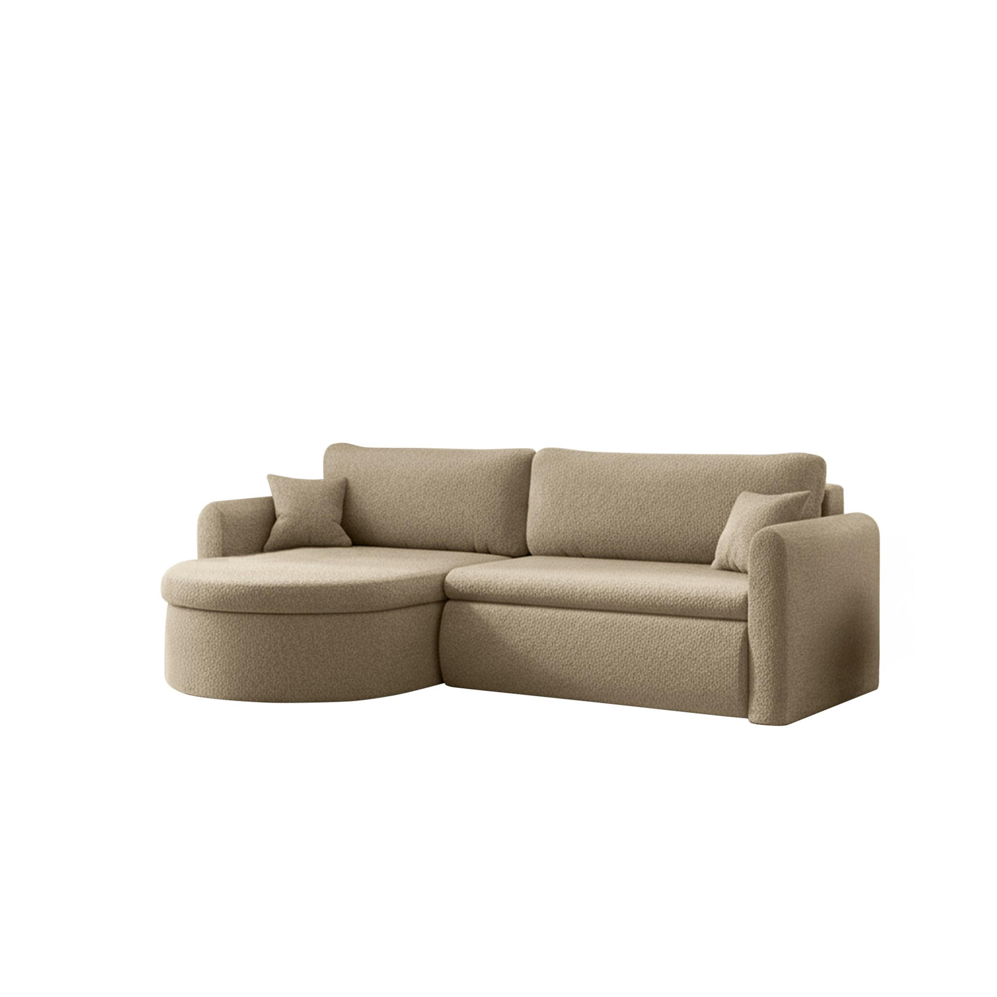 Fun Möbel Ecksofa Beige 250x160 cm