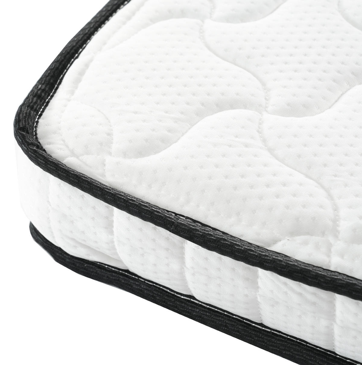 HOCHBETT 90/200 cm schwarz mit TV-Ständer, Steckdose und Sicherheitsleiter mit Matratze - Schwarz, Metall (90/200cm) - OKWISH