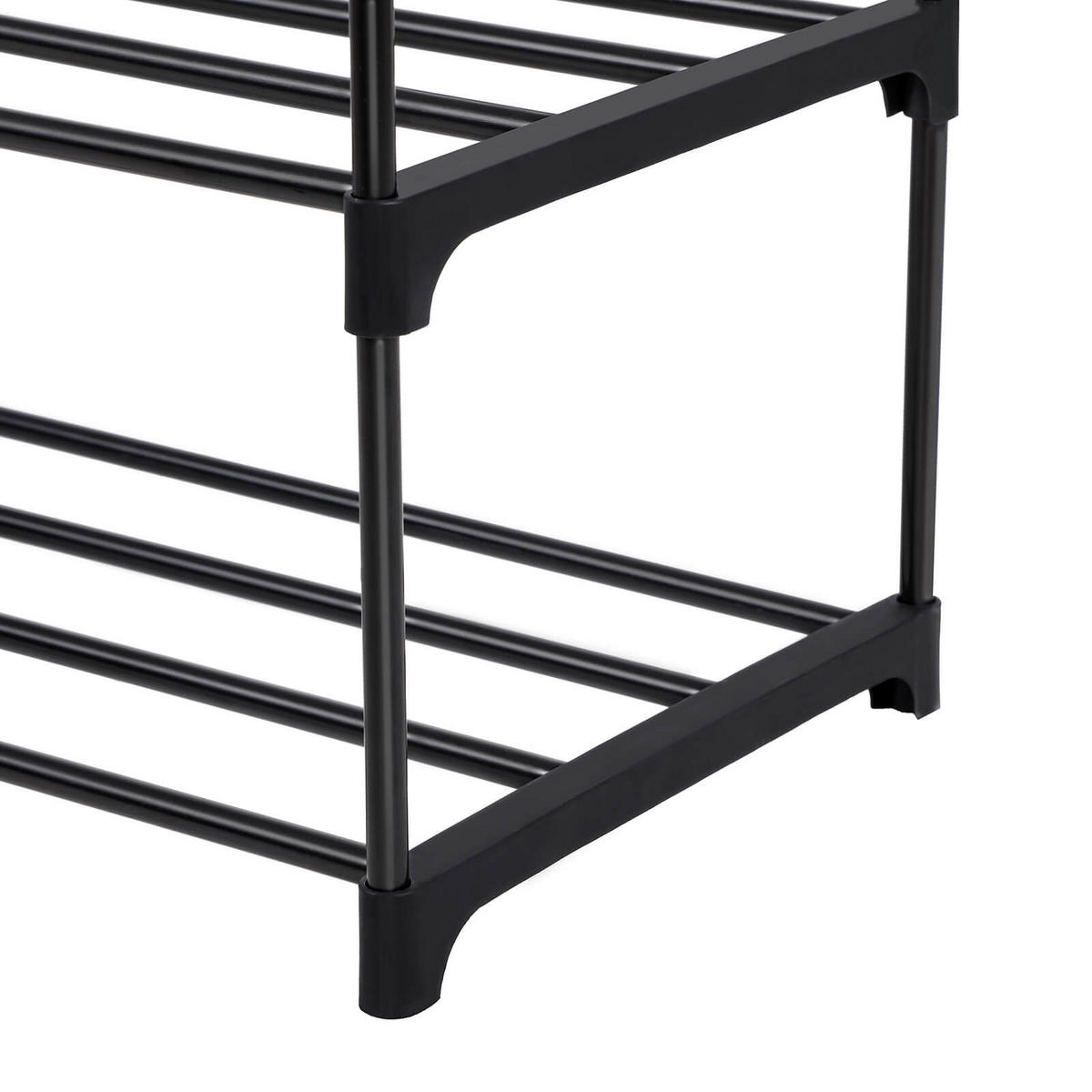 SCHUHREGAL - Schwarz, Metall (30/73/92cm) - Hansiro