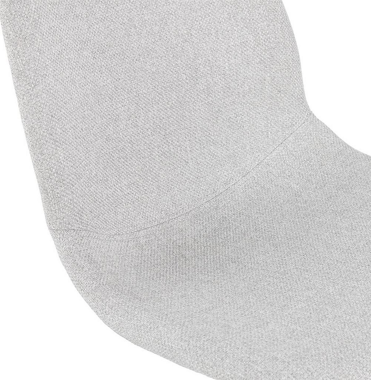 DREHSTUHL Stoff mit ergonomischer Form, Rollen und 360° Drehfunktion CERANO, Grau 46x49x86 cm - Schwarz/Grau, Textil/Metall (46/86/49cm) - KADIMA DESIGN