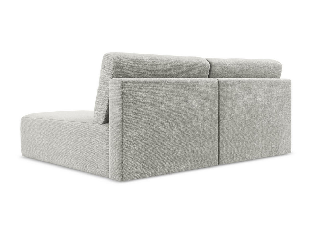 ECKSOFA mit Schlaffunktion rechts Chenille Stoff Grau - Hellgrau/Schwarz, Kunststoff/Textil (210/149cm) - Makamii