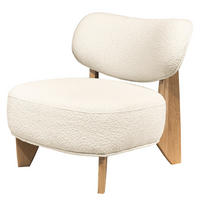 SESSEL - Bouclé - Eichefarben/Creme, Eichenholz/Holz (70/72/79cm) - home24