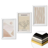 WANDBILDER 3er-Set - 20x30 cm Weißer Rahmen - Abstrakte Formen und Farben - Weiß, Kunststoff (20/30cm) - ArtPrintCave
