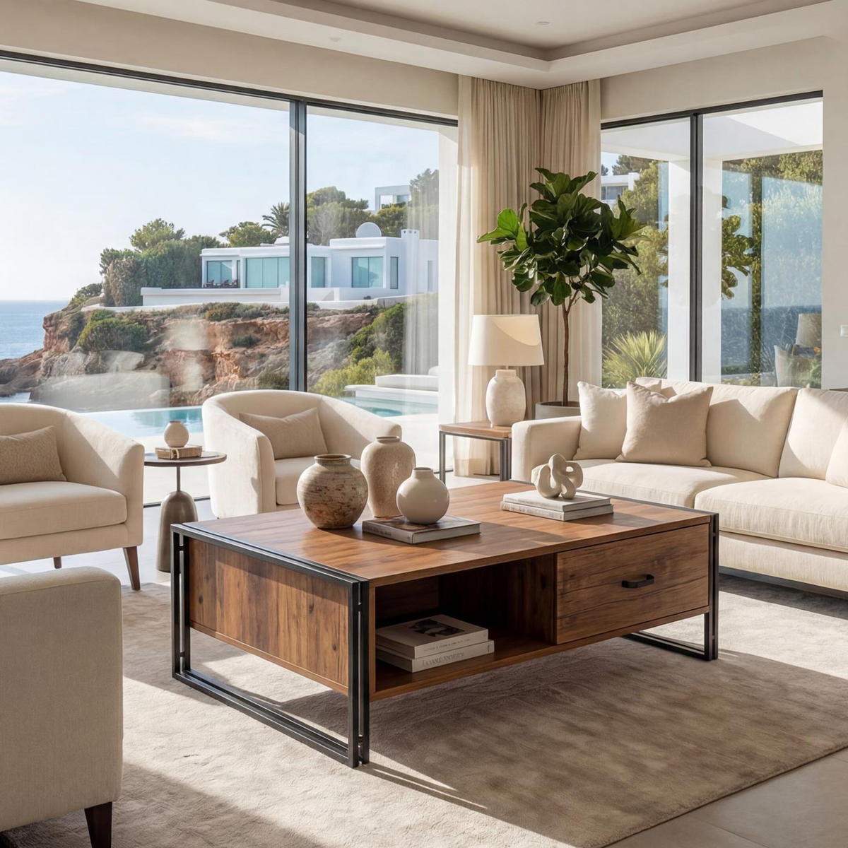 COUCHTISCH rechteck Wildeiche Dekor - Wildeiche, Holz (60/120/41cm) - MCW