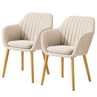 ARMLEHNENSTUHL - Eichefarben/Beige, Eichenholz/Holz (57/83/61cm) - home24