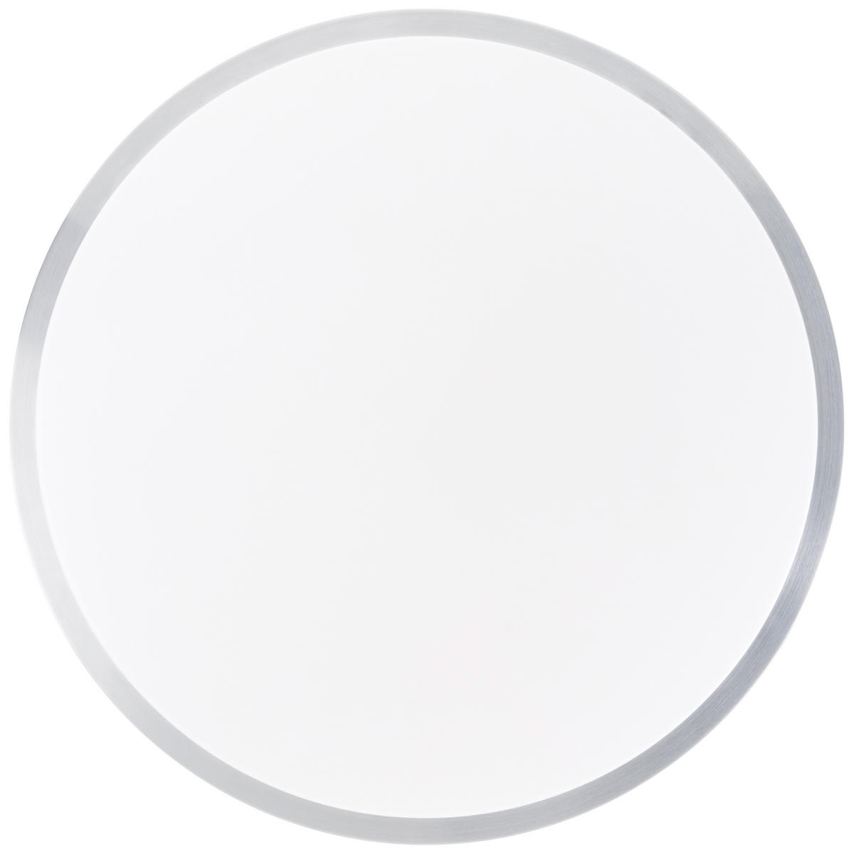 WANDLEUCHTE Livius Nickel/Aluminium/Weiß 48,5/48,5/9 cm - Multicolor, Metall (48.5/9/48.5cm) - Brilliant