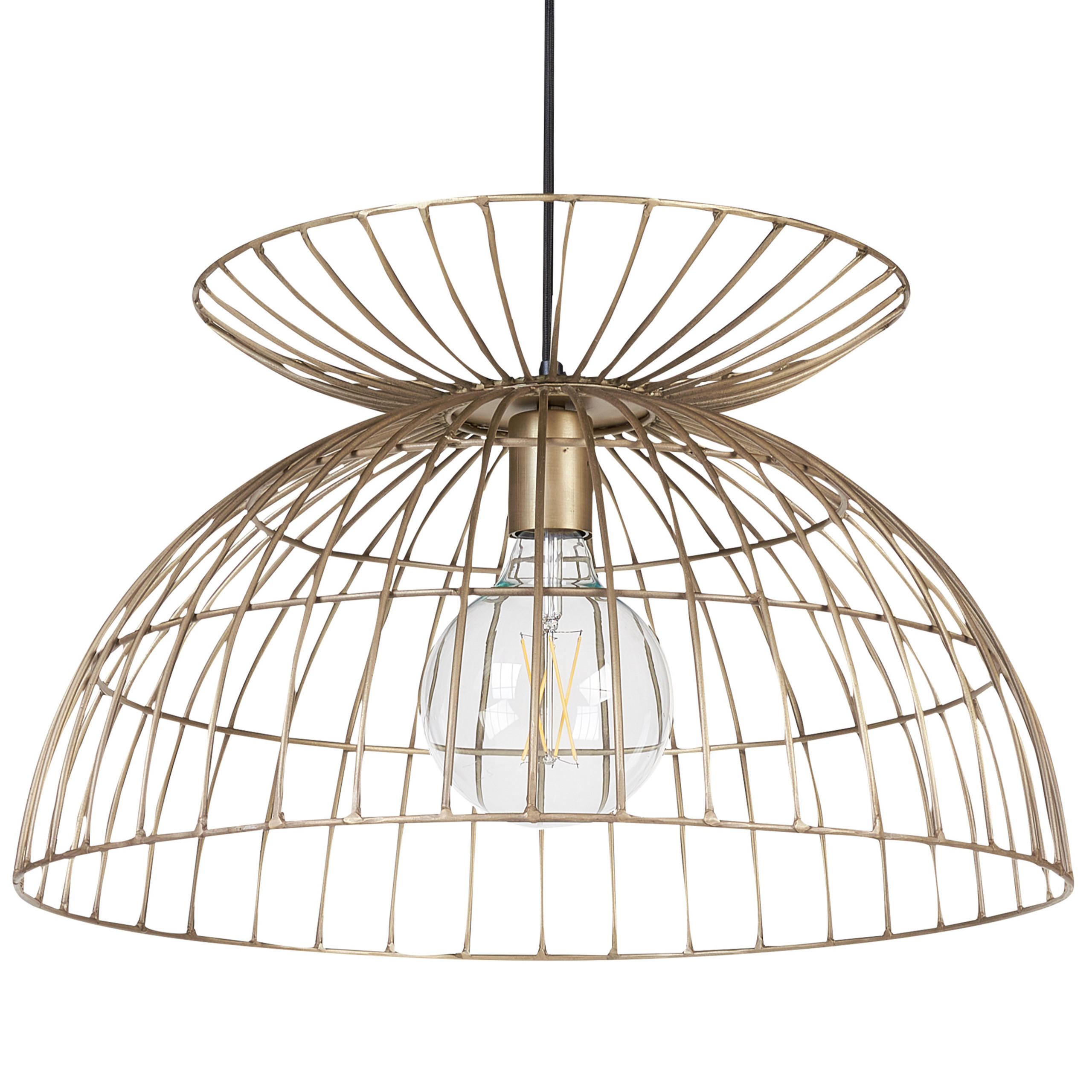 HÄNGELEUCHTE Mahanadi 50/50/141 cm - Messingfarben, Metall (50/50/141cm) - Beliani