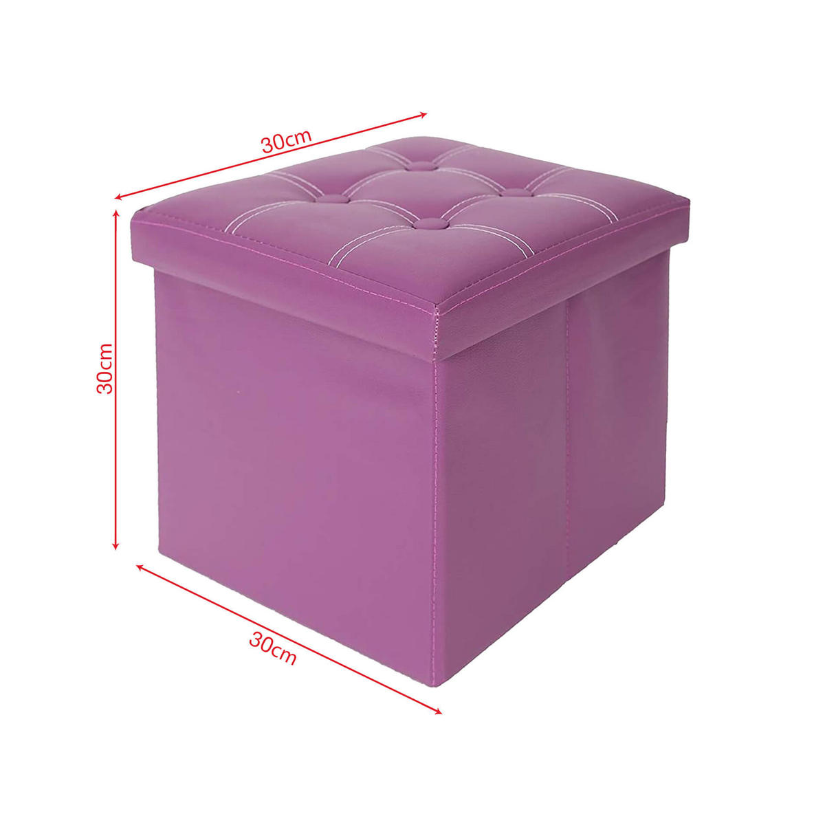 FUSSHOCKER Lila 30/30/31 cm - Lila, Textil (30/31/30cm) - Mobili Rebecca