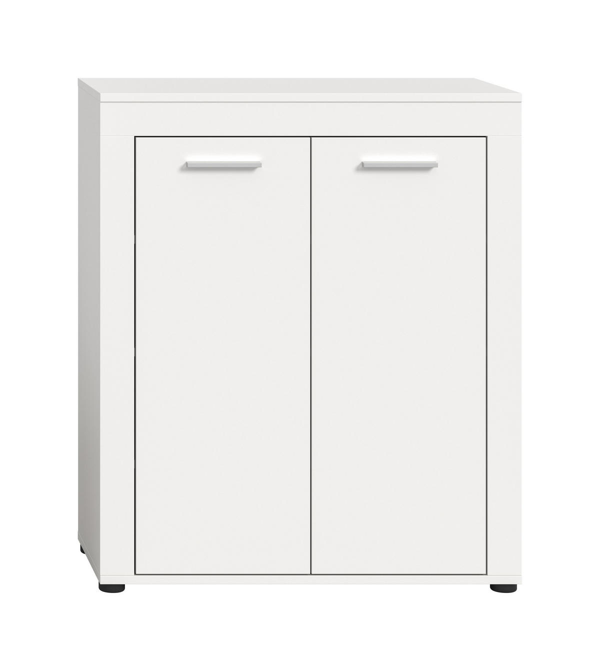 SCHUHSCHRANK JAM (B/H/T: ca. 80/95/35 cm) in weiß/weiß - Weiß, Holzwerkstoff (80/95/35cm)