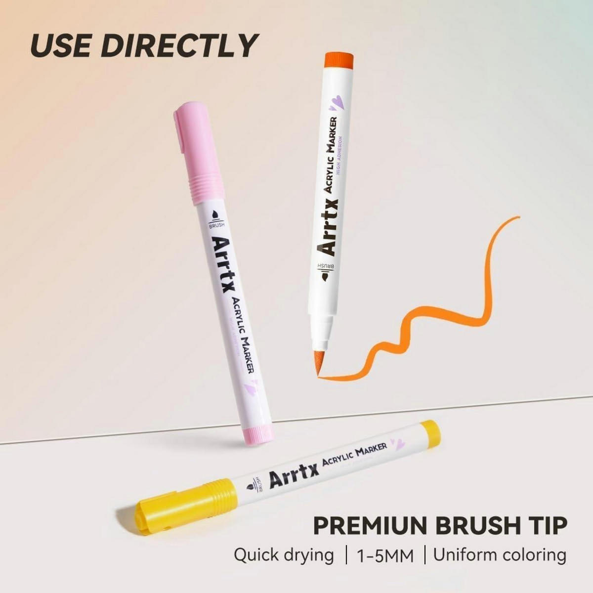 ACRYLSTIFTE 63-teiliges Set - Multicolor, Kunststoff (10/5/15cm)