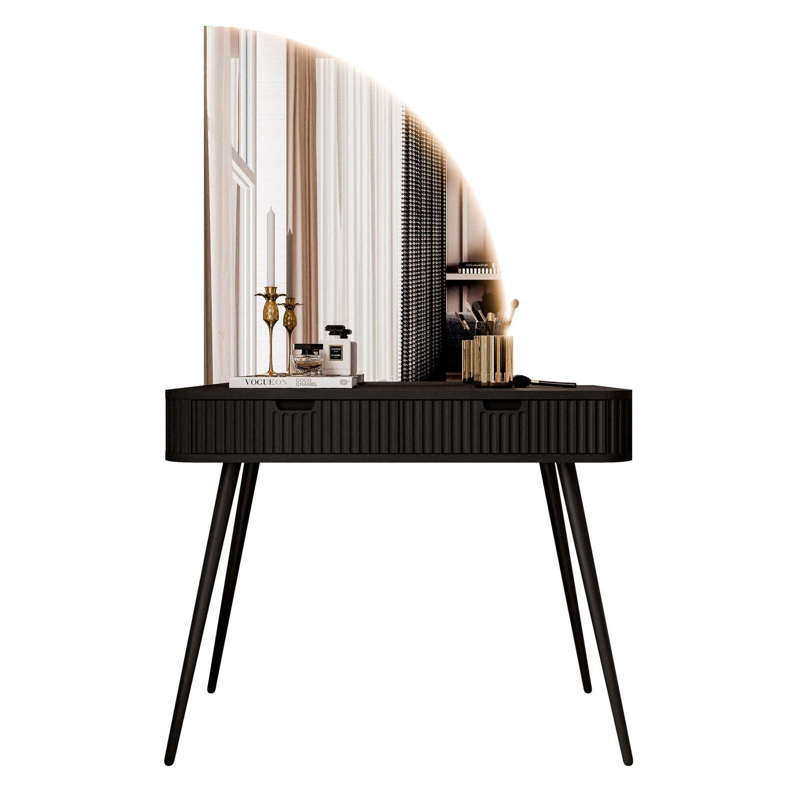 Lookway Schminktisch Schwarz 103x80x49 cm