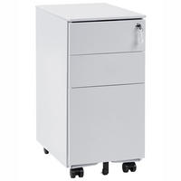 BÜROSCHRANK Metall Hellgrau Bolsena - Hellgrau/Grau, Metall (30/60/45cm) - Beliani