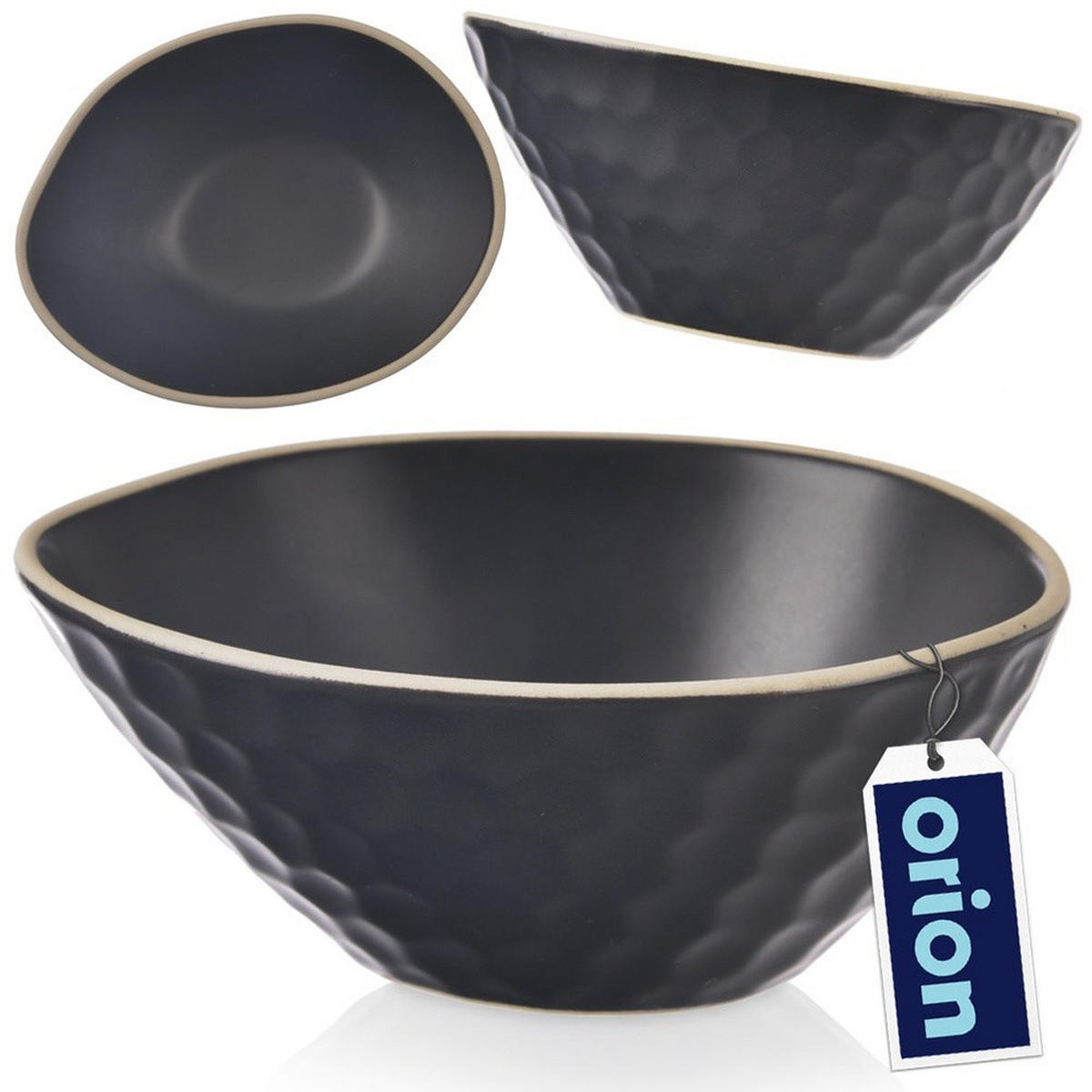 SNACKSCHALE Keramik 130 ml Schwarz - Schwarz, Keramik (8.5/11/4.5cm) - Orion 