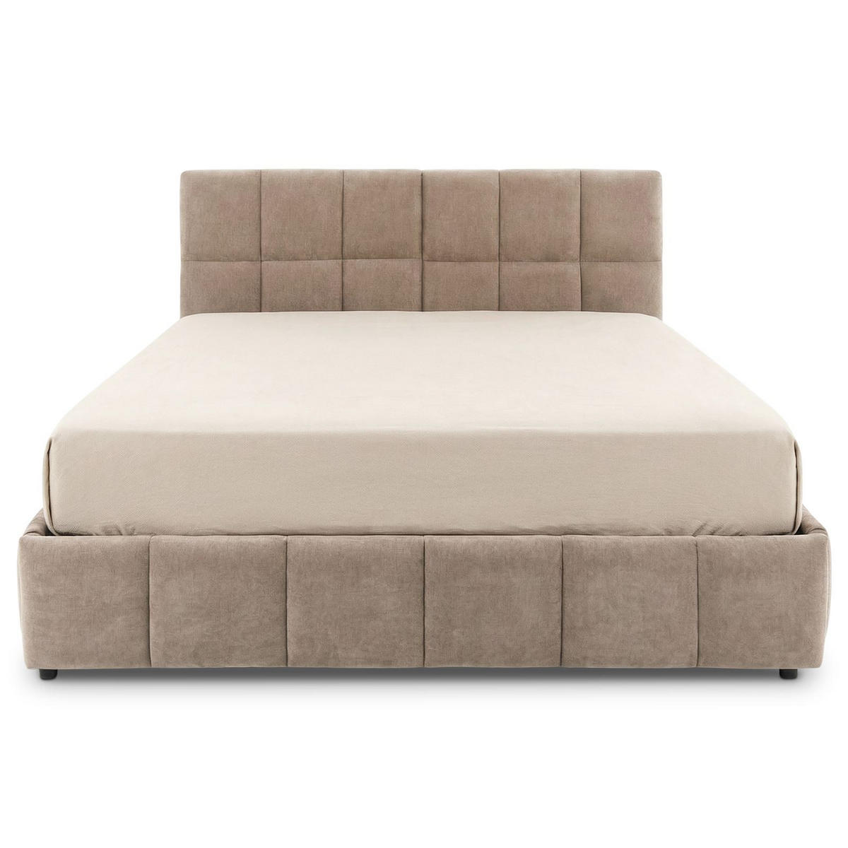 POLSTERBETT EMILIA 180x200 cm braun - Braun, Textil (180/200cm) - IDIMEX