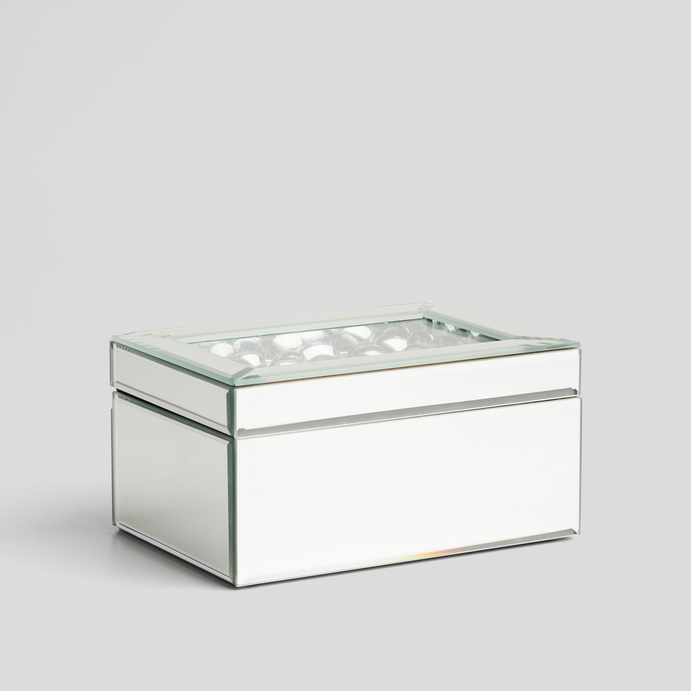 SCHMUCKKÄSTCHEN Mayra - Silberfarben, Glas (19.5/10/13.5cm) - home&you