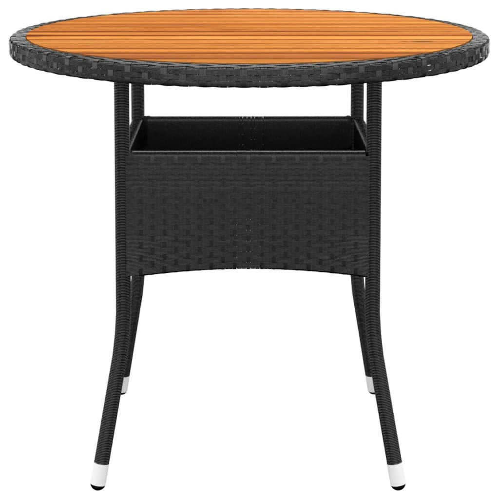 GARTENTISCH Tischard 80/75/80 cm - Schwarz, Naturmaterialien (80/80/75cm) - ZMH