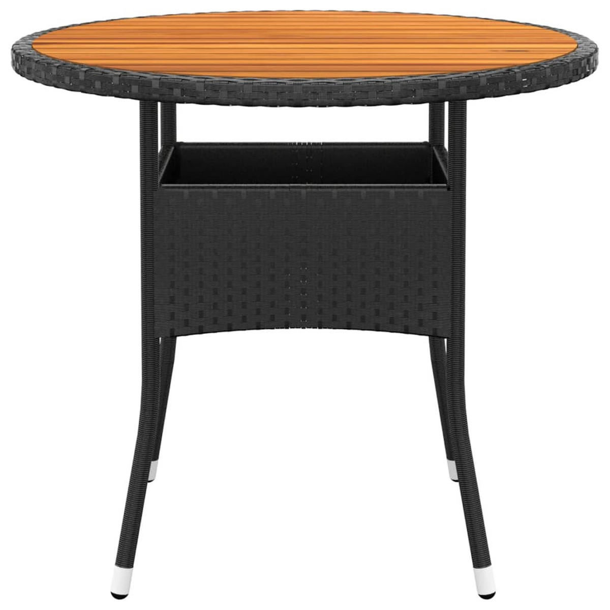 GARTENTISCH Tischard 80/75/80 cm - Schwarz, Naturmaterialien (80/80/75cm) - ZMH
